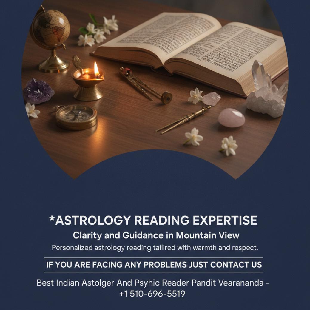 How Astrology Reading in Mountain View Can Bring Clarity Softly lit table with Vedic astrology tools for astrology reading in Mountain View