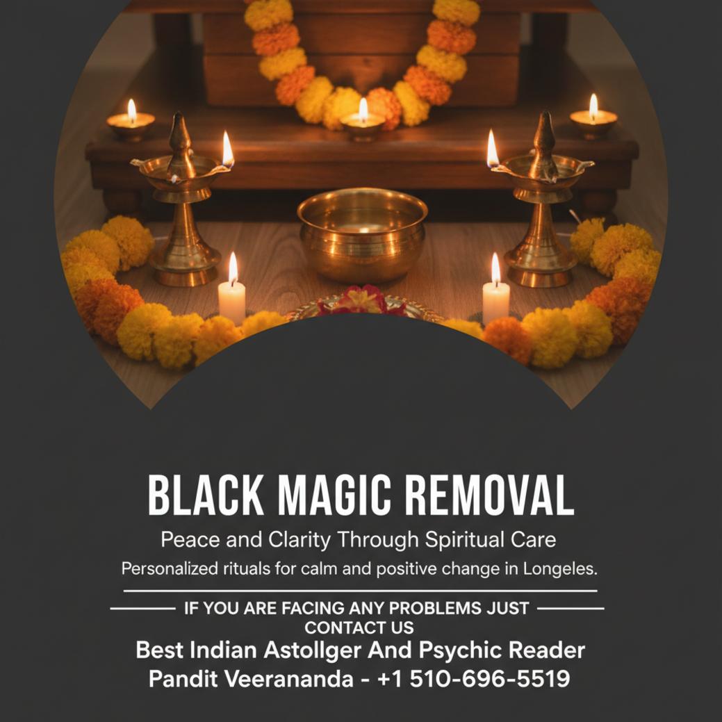 How Black Magic Removal Helps in Los Angeles, CA Black magic removal ritual setup with candles and flowers in Los Angeles
