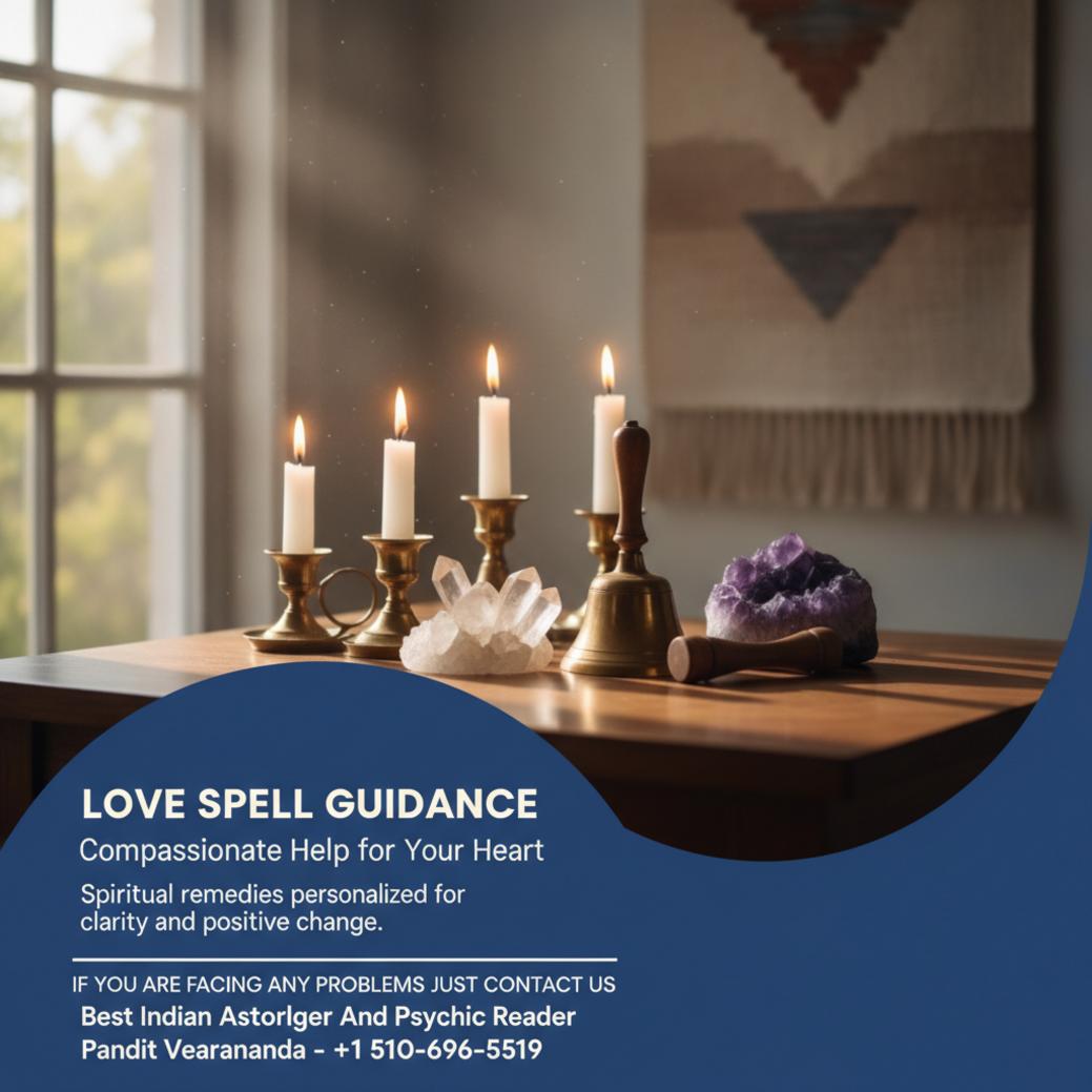 How a Love Spell Caster Can Help in Bay Area, CA Traditional love spell caster altar with candles and crystals in Bay Area