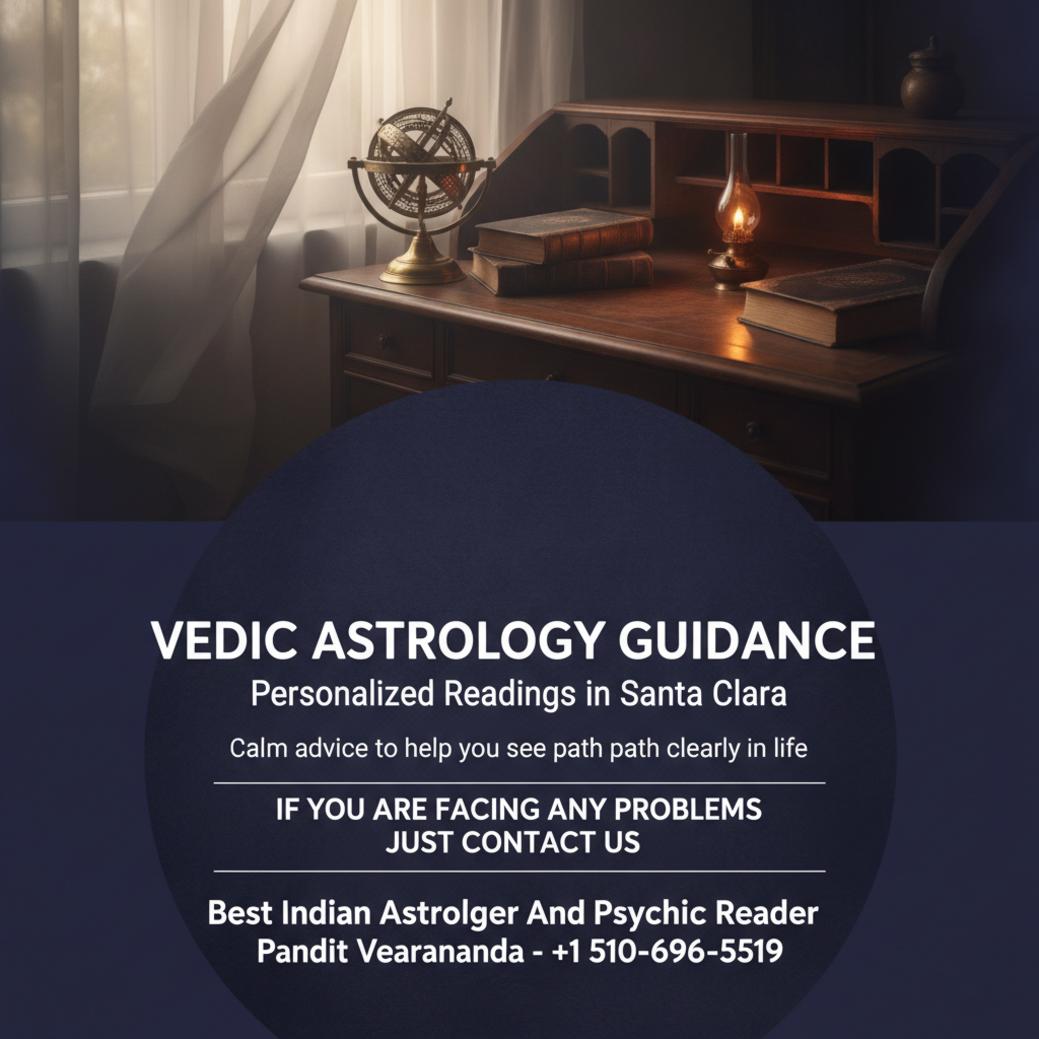 How a Vedic Astrologer in Santa Clara Can Guide You Vedic astrologer tools and traditional items on desk in Santa Clara