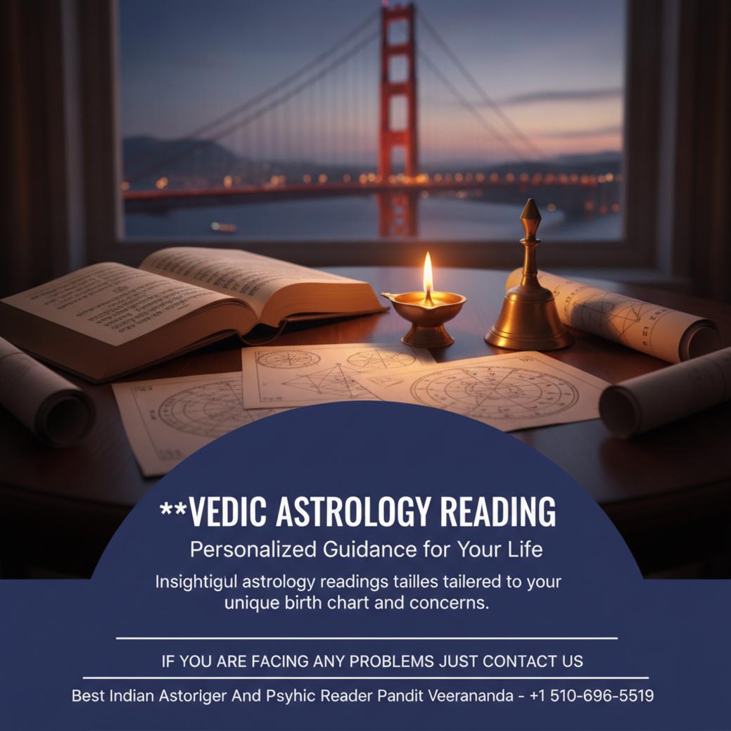 How Vedic Astrology Reading Can Guide You in San Francisco Vedic astrology reading elements on wooden table in San Francisco