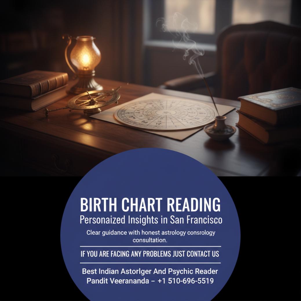 birth chart reading setup with astrology books san francisco