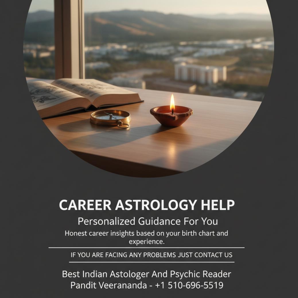 Career astrology guidance tools on desk in Bay Area office
