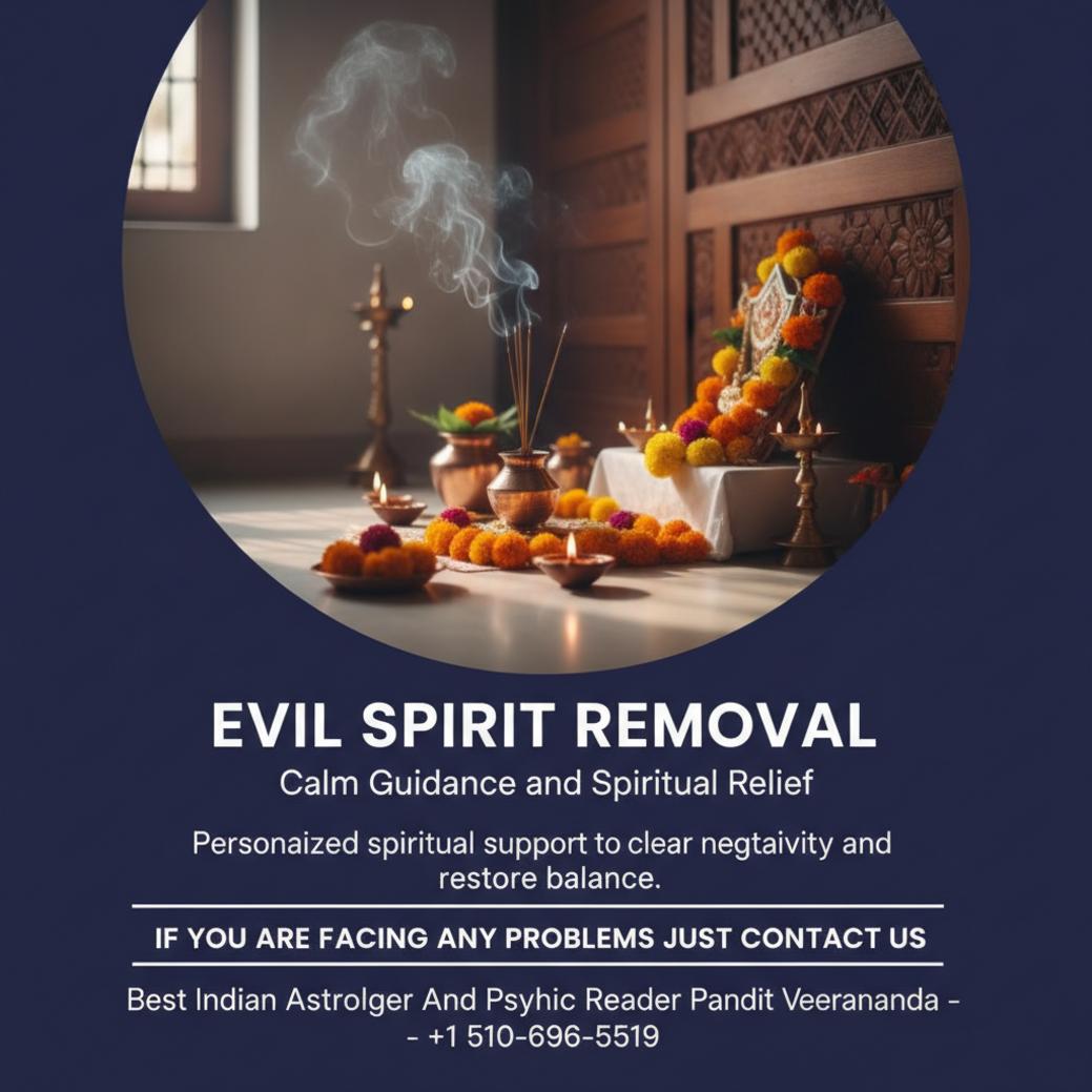 How Evil Spirit Removal Helps Bring Peace in Oakland, CA Evil spirit removal ritual setup with incense, candles in Oakland ambient lighting