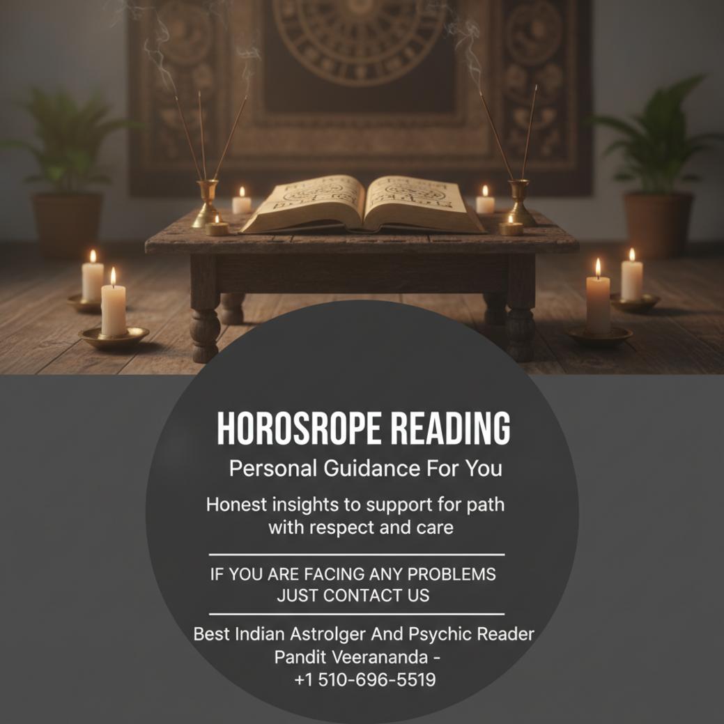 Horoscope reading setup with Vedic astrology book in San Diego