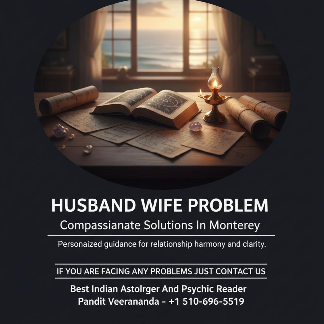 husband wife problem solution astral charts on desk Monterey