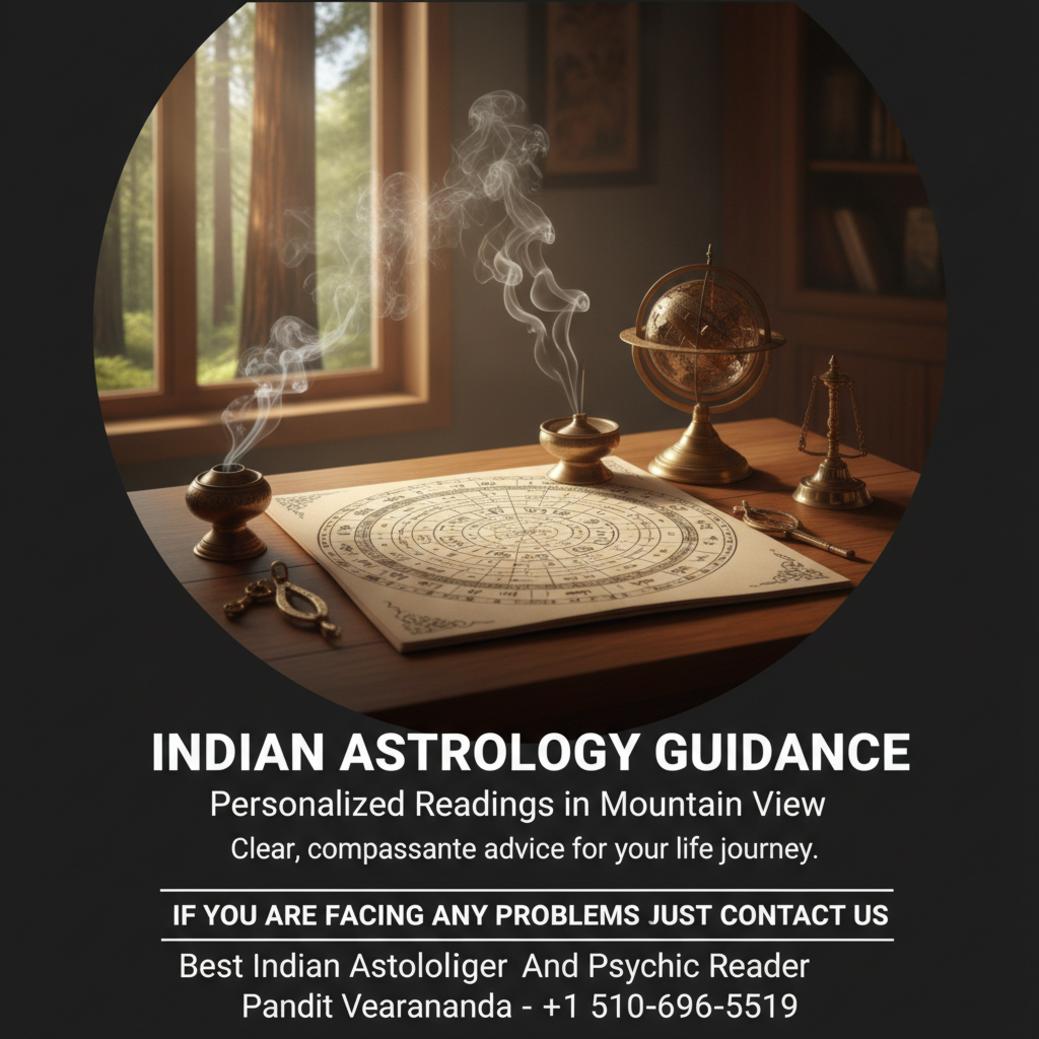 Indian astrologer birth chart reading tools in Mountain View room