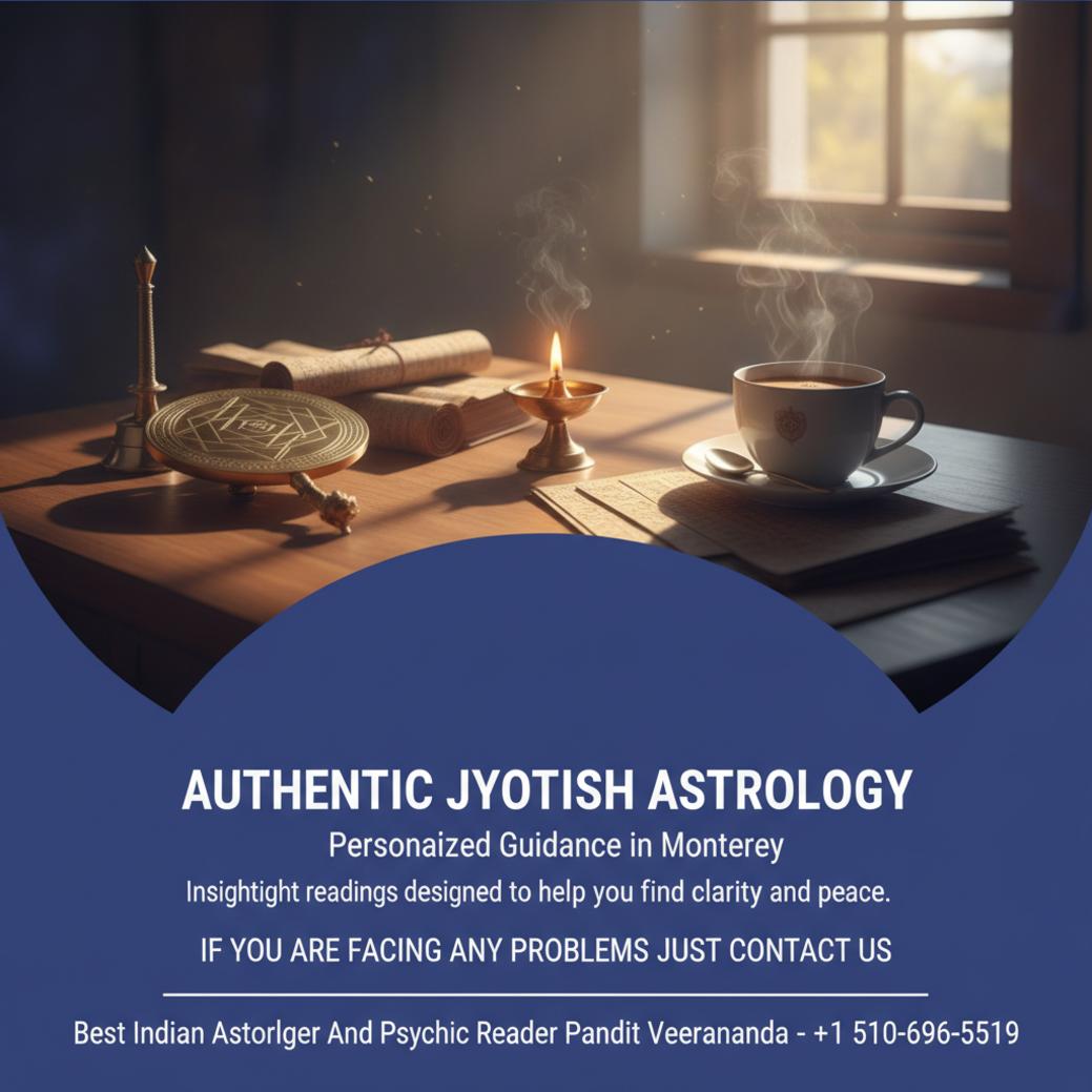 How Jyotish Astrology Can Guide You in Monterey, CA Traditional jyotish astrology tools laid out in Monterey, CA setting