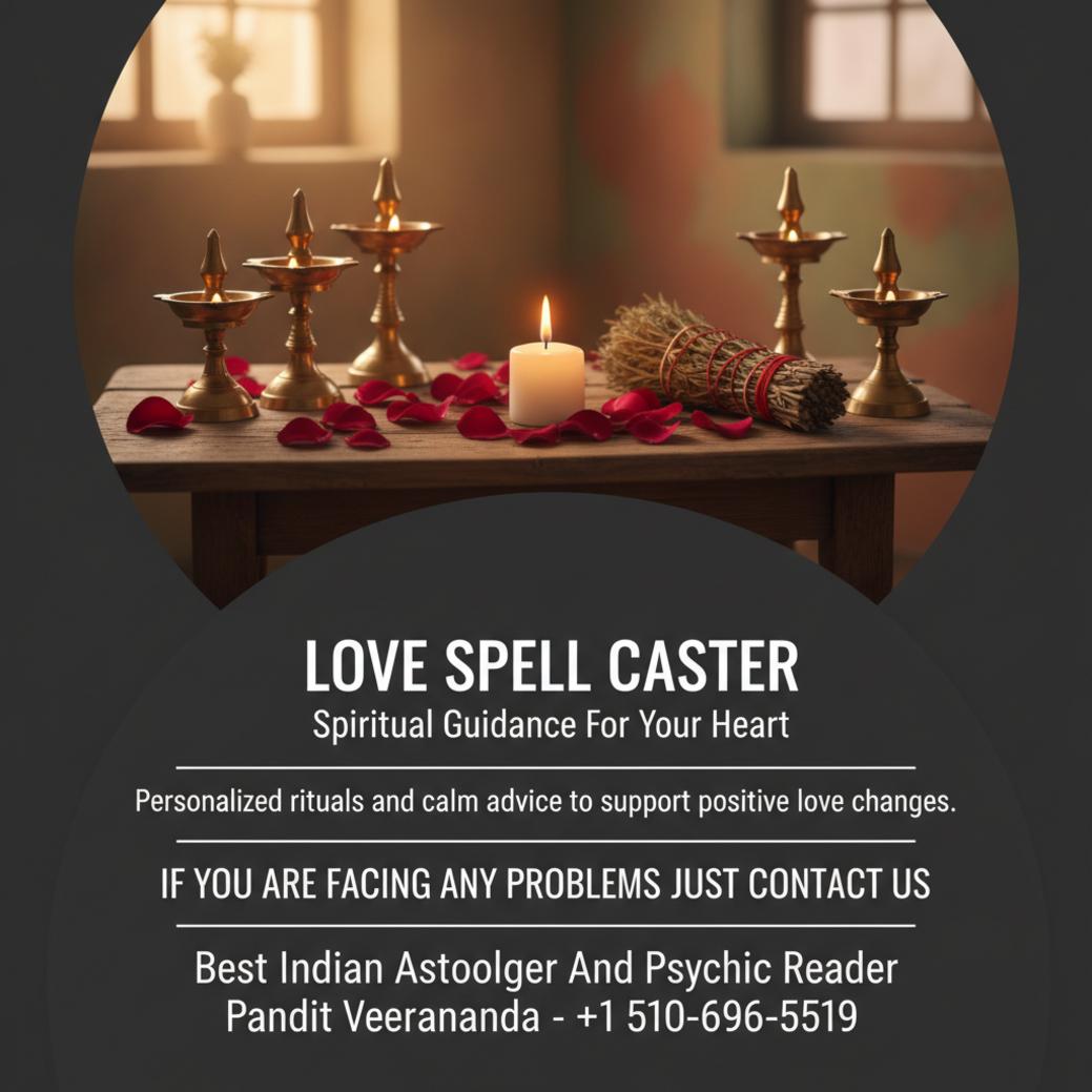 Traditional love spell ritual setup in Mountain View astrology room