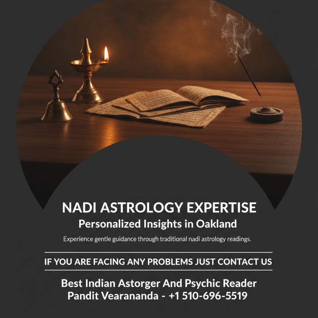 Traditional nadi astrology palm leaf manuscripts with brass lamp Oakland