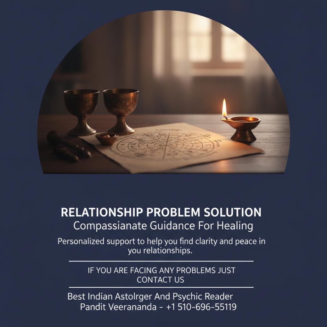 Warm calm space with Vedic astrology tools for relationship problem solution in California