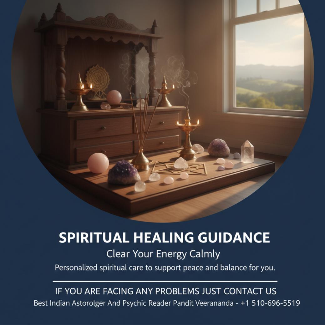 Spiritual healing setup with lamps and incense in Cupertino