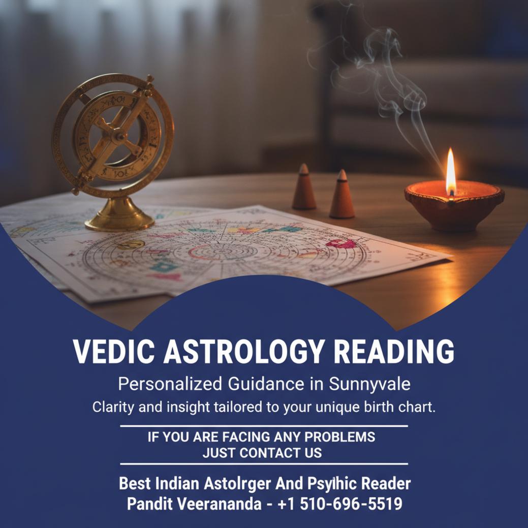 vedic astrology reading setup with charts and tools in sunnyvale