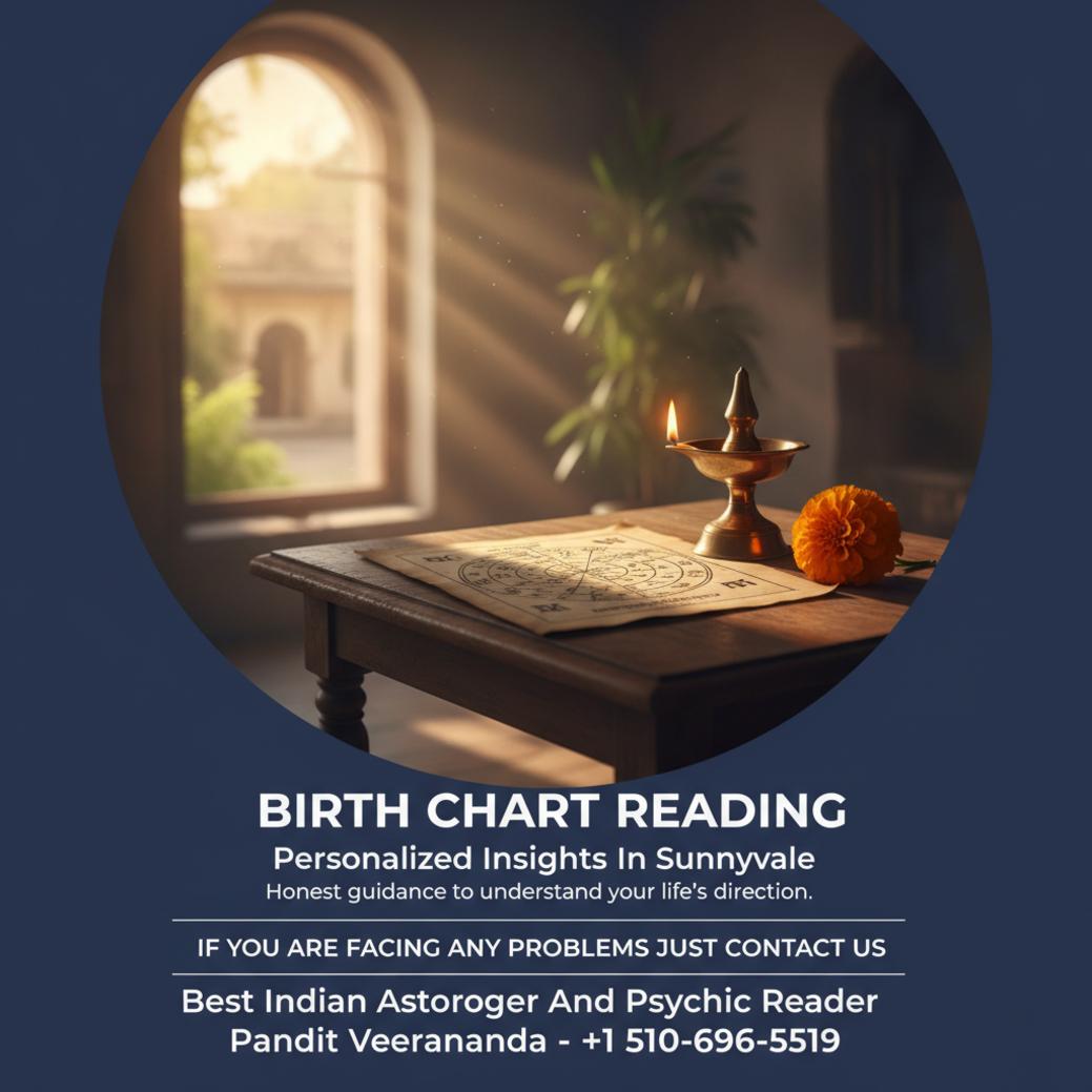 How Birth Chart Reading in Sunnyvale Helps Find Clarity Birth chart reading materials and lamp on wooden table in Sunnyvale