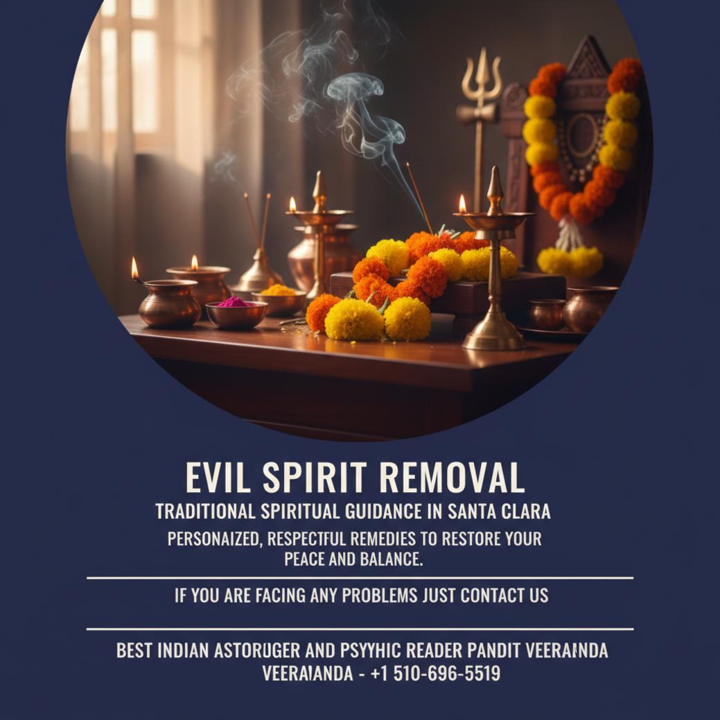 altar with ritual items for evil spirit removal in Santa Clara