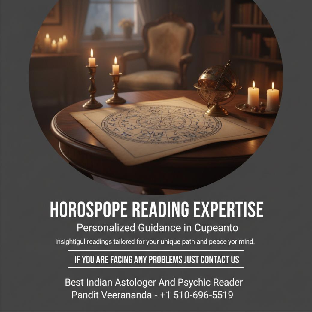 Horoscope reading with astrological chart and candlelight in Cupertino session