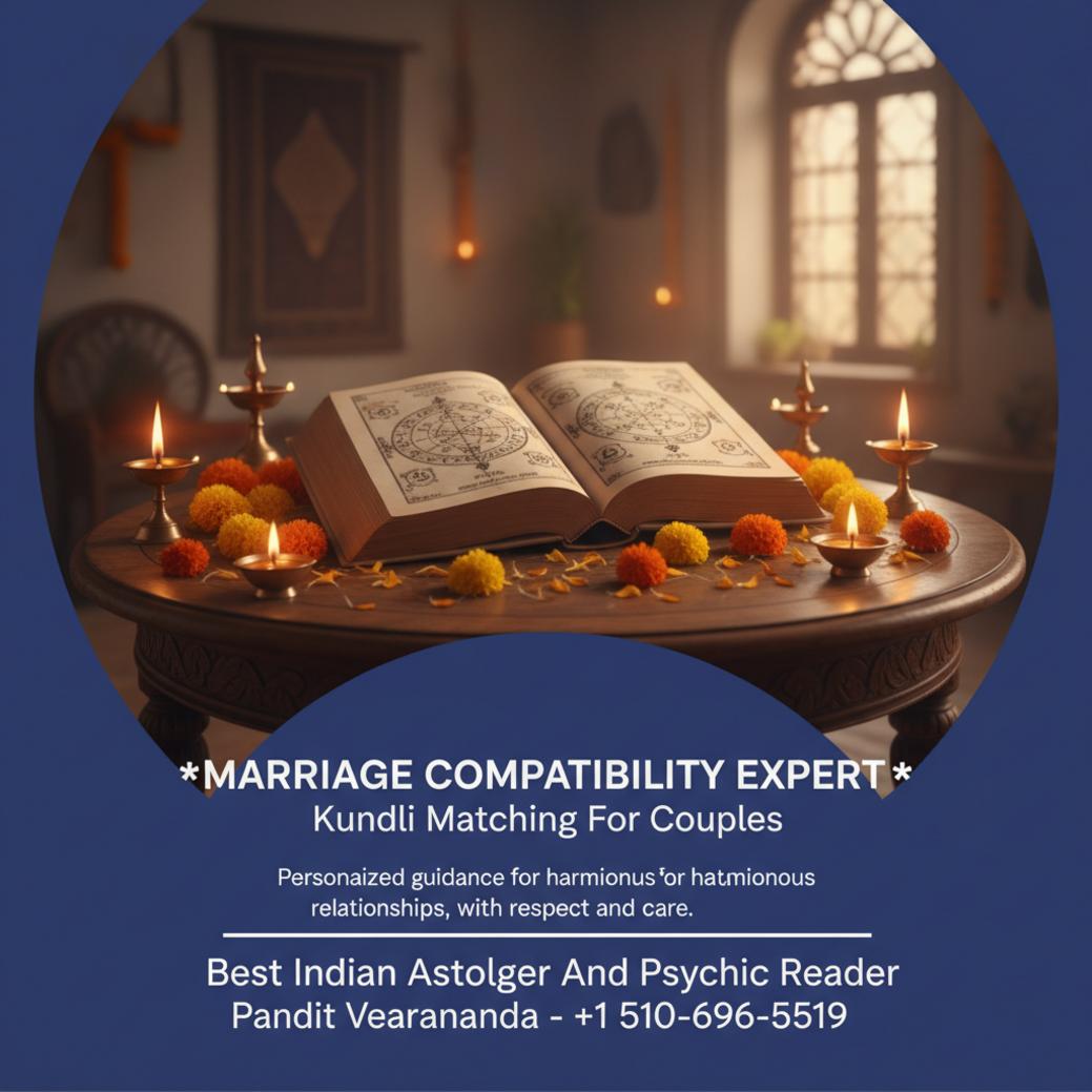 How Marriage Compatibility Kundli Matching Helps Couples in California Marriage compatibility kundli matching Vedic chart reading in California