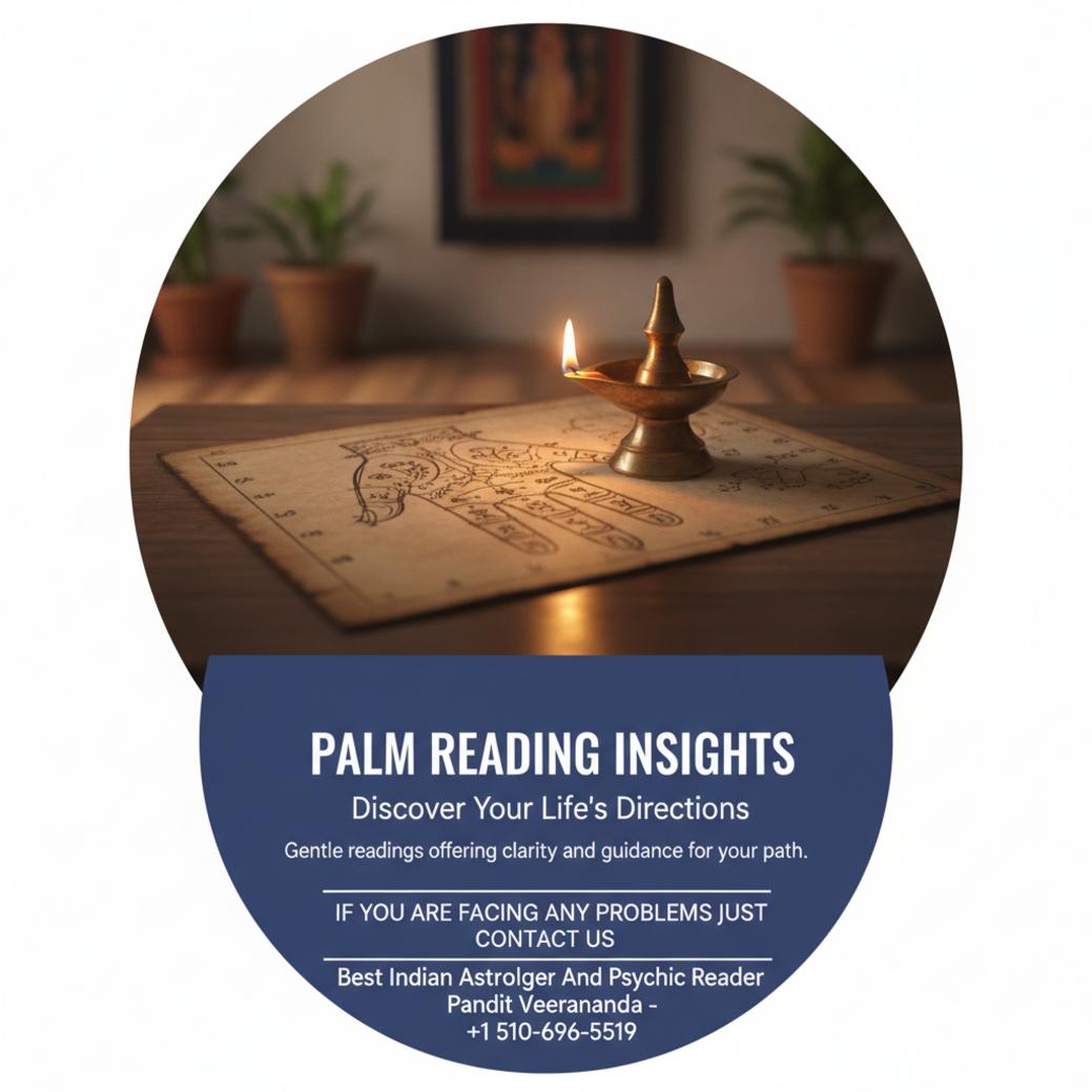 Palm reading session setup with traditional tools in San Francisco room
