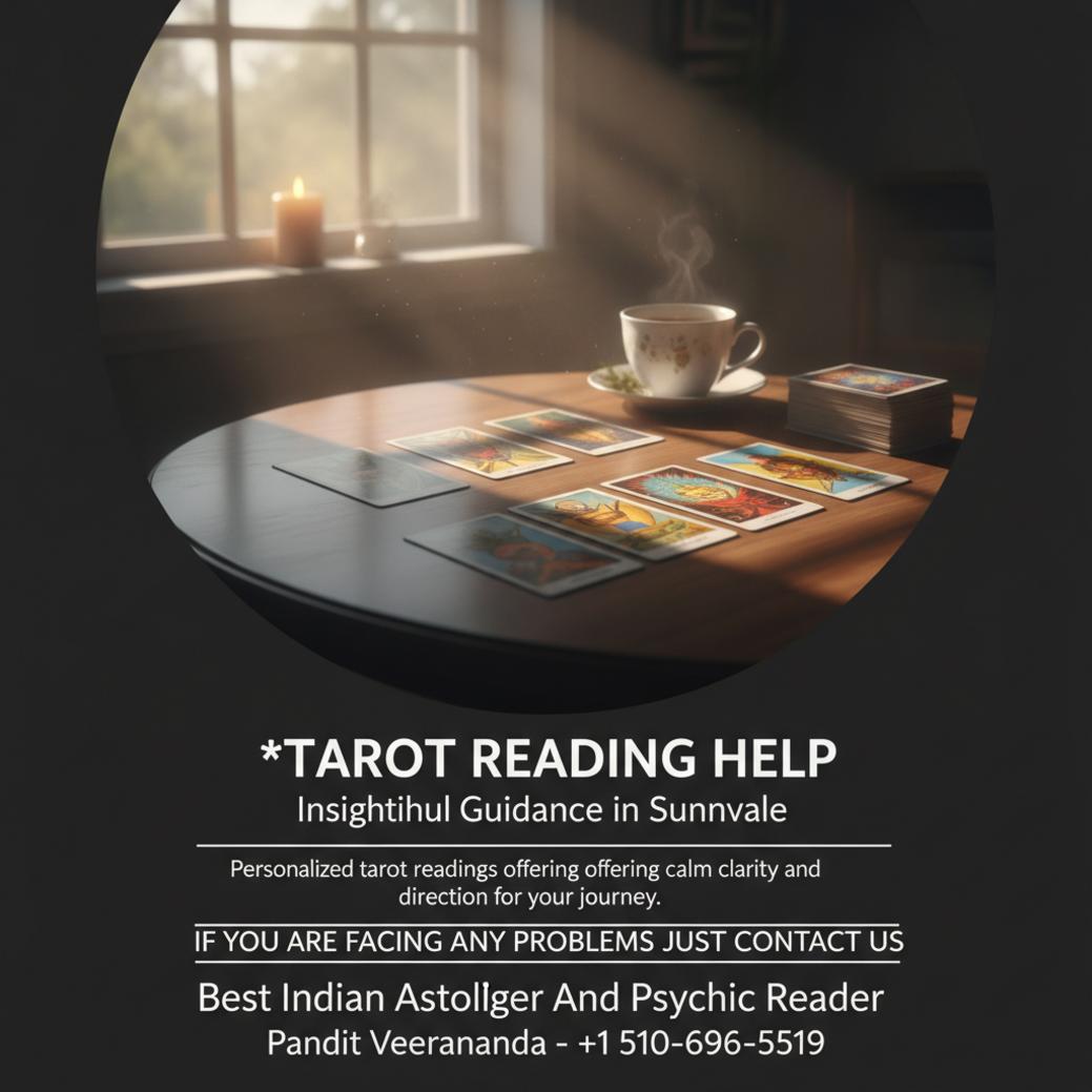 tarot reading cards spread on wooden table in Sunnyvale office